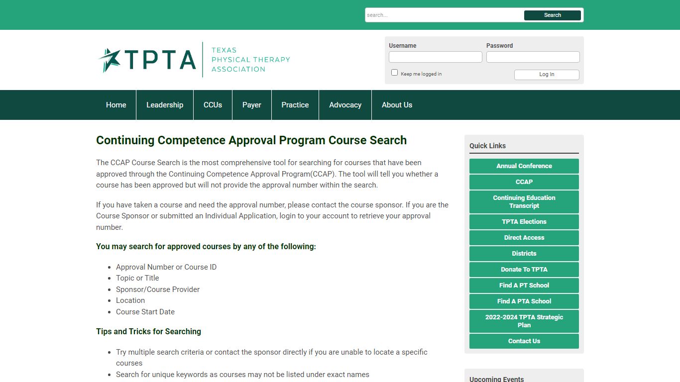 CCAP Course Search
